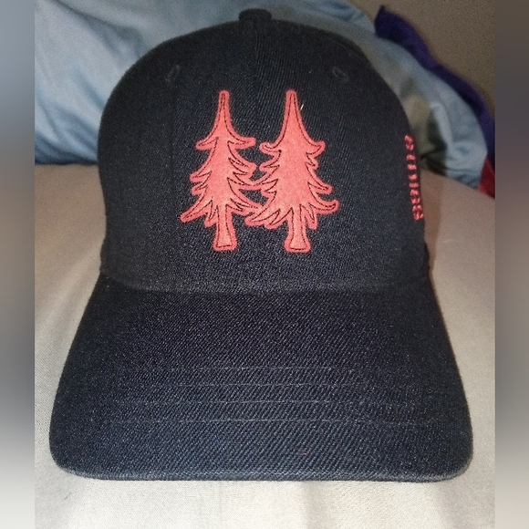 VINTAGE Etnies Skateboards Black & Red Flexfit Hat - Picture 1 of 7